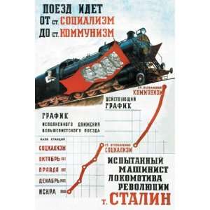  Train Is Moving from the Socialist Station   Poster by 