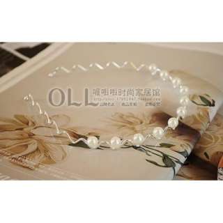 New Korean Hair Loop Fashion Diamond Pearl Hot Sale White a22  