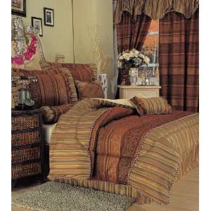  7Pcs King Brant Patchwork Bedding Comforter Set Coffee 