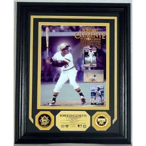   Pirates Roberto Clemente Pittsburgh Pirates Gold Coin Photo Mint