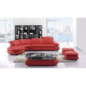  5pc Contemporary Modern Sectional Leather Sofa Set, #AM 