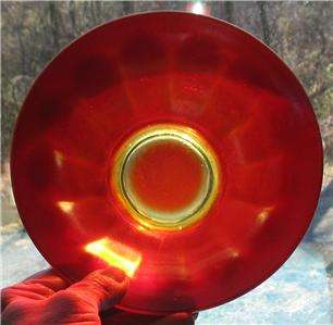 EAPG WIDE PANEL RED STRETCH GLASS OCCASSIONAL BOWL  