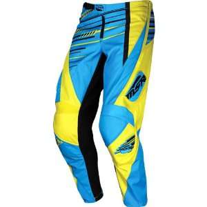 MSR Racing Axxis Mens Dirt Bike Motorcycle Pants   Cyan/Yellow / Size 