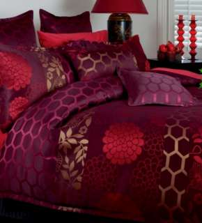 Kitano Ruby 3 Pce QUEEN Size Quilt / Doona Cover Set Faux Silk NEW 