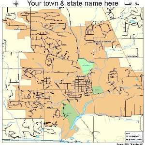  Street & Road Map of Zionsville, Indiana IN   Printed 