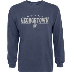 Georgetown Hoyas Navy Augmon Pigment Dye Long Sleeve Tee  