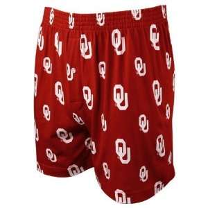 Oklahoma Sooners Crimson Tandem Boxer Shorts  Sports 