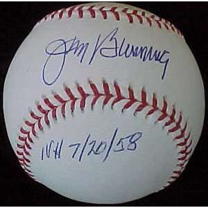  Jim Bunning Autographed Baseball No Hitter Tsp Sports 