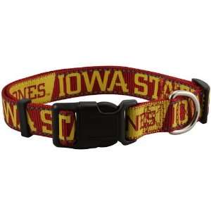   State Cyclones Red Gold Large Adjustable Dog Collar