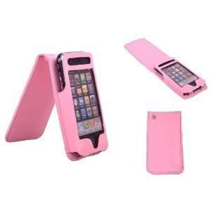  Durable Leather iPhone Case with Magnetic Flip Top PINK 