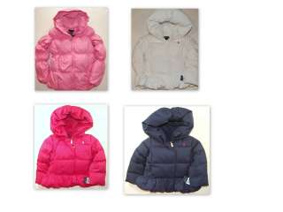 NWT girls RALPH LAUREN pink puffer down jacket coat size 3 3T NEW 