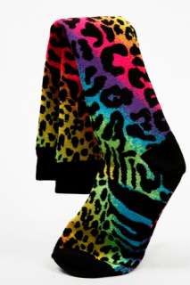 NEW Black Neon Multi color Leopard Print Warm Knee Thigh High Long 