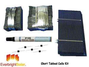 216 Short Tabbed 3x6 Solar Cells DIY Solar Panel Kit w/Wire Flux 