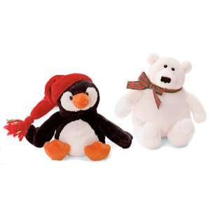  Plush Christmas Penguin and Polar Bear 4 Toys & Games
