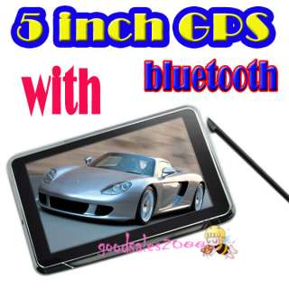 HOT 5.0 car GPS navigation Buletooth AV IN Touch FM  4GB memory 