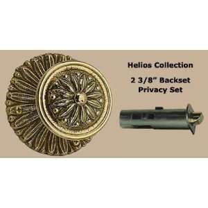 Helios, Deco Door Knob & Plate, 2 3/8 Privacy Set
