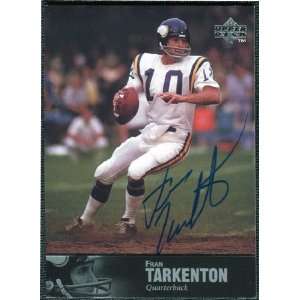   Deck Legends Autographs #AL13 Fran Tarkenton Sports Collectibles