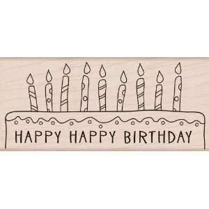  Hero Arts Mounted Rubber Stamps   Happy Happy Birthday 