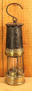 Antique Brass and Iron Miners Lamp #235  