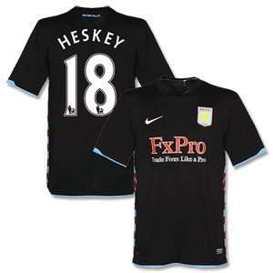    10 11 Aston Villa Away Jersey + Heskey 18