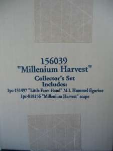Hummel MILLENIUM HARVEST COLLECTORS SET w LITTLE FARM HAND #2085 MIB 
