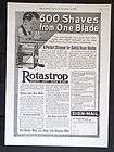 1917 BURKE Rotastrop Safety Razor Blade Stropper Sharpener magazine Ad 