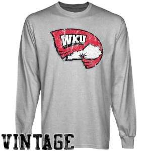 NCAA Western Kentucky Hilltoppers Ash Distressed Logo Vintage Long 