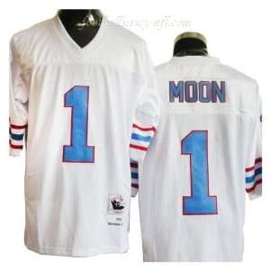  Warren Moon #1 White Houston Oilers Mitchell & Ness NFL 