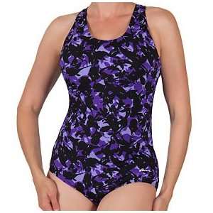  Ocean Conservative Lap Suit Morea Purple Print Womens 