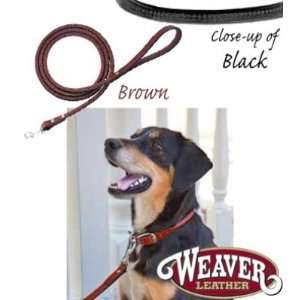  Weaver Briarwood Rolled Leash 6 Feet, 5/8 inch, Brown Pet 