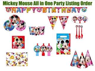   Minnie Mouse Club House Disney Birthday All in One Party Supply  