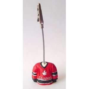  3d Red Canada Hockey Sweater Figurine Picture Holder #7 