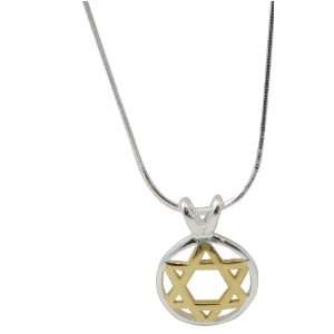  Beautiful 925 Sterling Silver & Gold Vermeil 2 Tone Star 