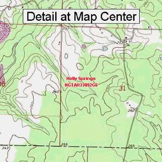 USGS Topographic Quadrangle Map   Holly Springs, Arkansas (Folded 