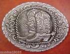 1995 ECJ Western Boot w Spurs and Rope Oval Pewter Belt Buckle