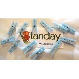 Tanday #8361 1 1/4 12pcs Blue Baby Clothes Pin for Baby Shower Favor 