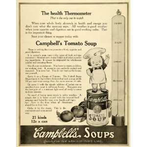  1918 Ad Campbells Canned Tomato Soup Souper Kid Health 