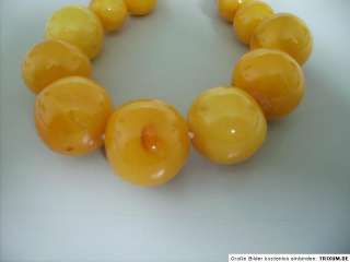 Antique VINTAGE genuine baltic egg yolk Butterscotch AMBER necklace 