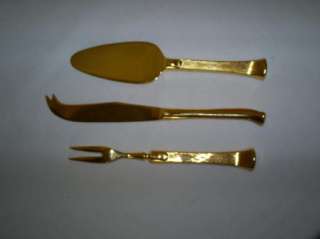 Piece Gold Plated Cheese Serving Set  