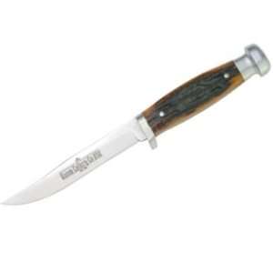   Blade Knife with Aged Honey Amber Stag Bone Handles