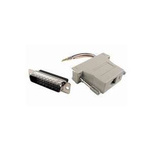  Adapter, Modular, DB25 M/MMJ (offset) F Electronics