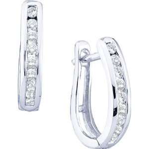  0.25CTW DIAMOND LADIES FASHION HOOPS Jewelry