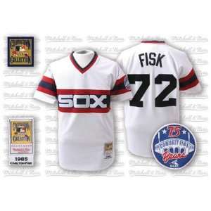  Carlton Fisk 1985 White Sox Mitchell & Ness JERSEY Sports 