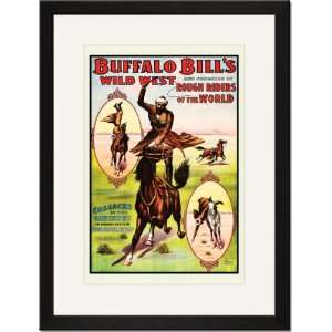   Matted Print 17x23, Buffalo Bills Wild West   Cossacks