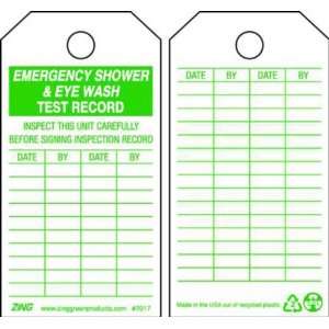  Record Lockout/Tagout Tag, Plastic, 5 3/4 Height, 3 Width, Green