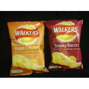   Packs Walkers Crisps  Roast Chicken & Smoky Bacon 