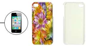 Colorful Flower Smooth Hard IMD Back Case for iPhone 4 4G 4S  