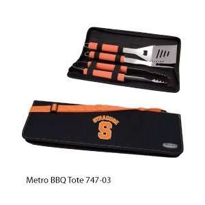 New Picnic Time Metro BBQ Tote W/3 Piece Tool Set Orange 