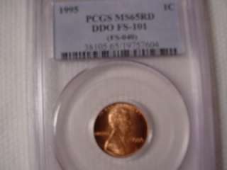 1995  P DOUBLE DIE LINCOLN PENNY MS65  