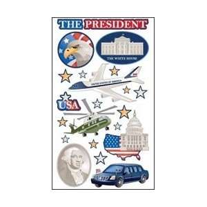   Classic Stickers Mr. President; 6 Items/Order Arts, Crafts & Sewing